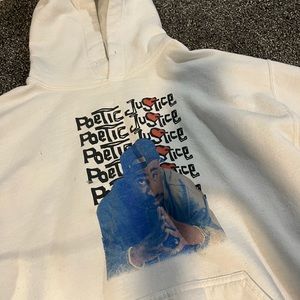 poetic justice hoodie, size M